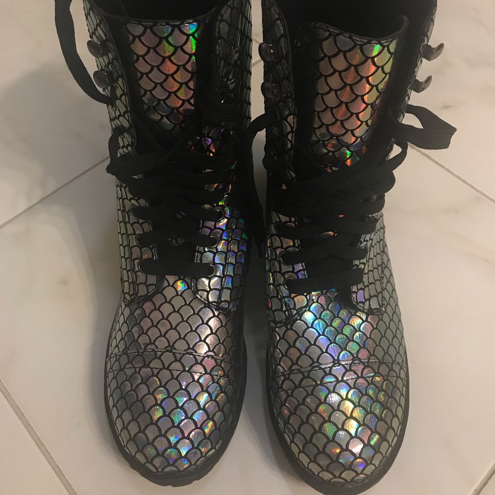 Hot Topic Mermaid Combat Boots